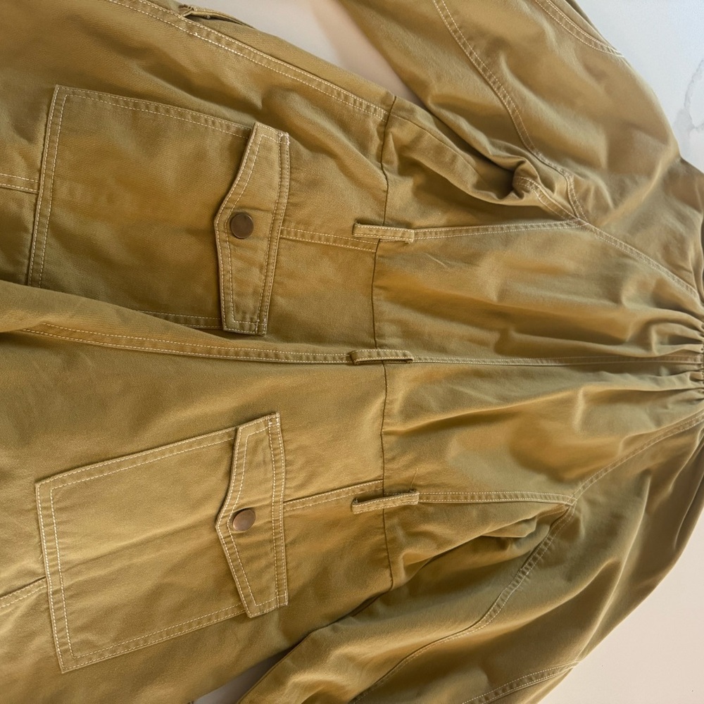 Ulla Johnson Tan Zip-Front One Piece Shorts Jumpsuit - Picture 3 of 5